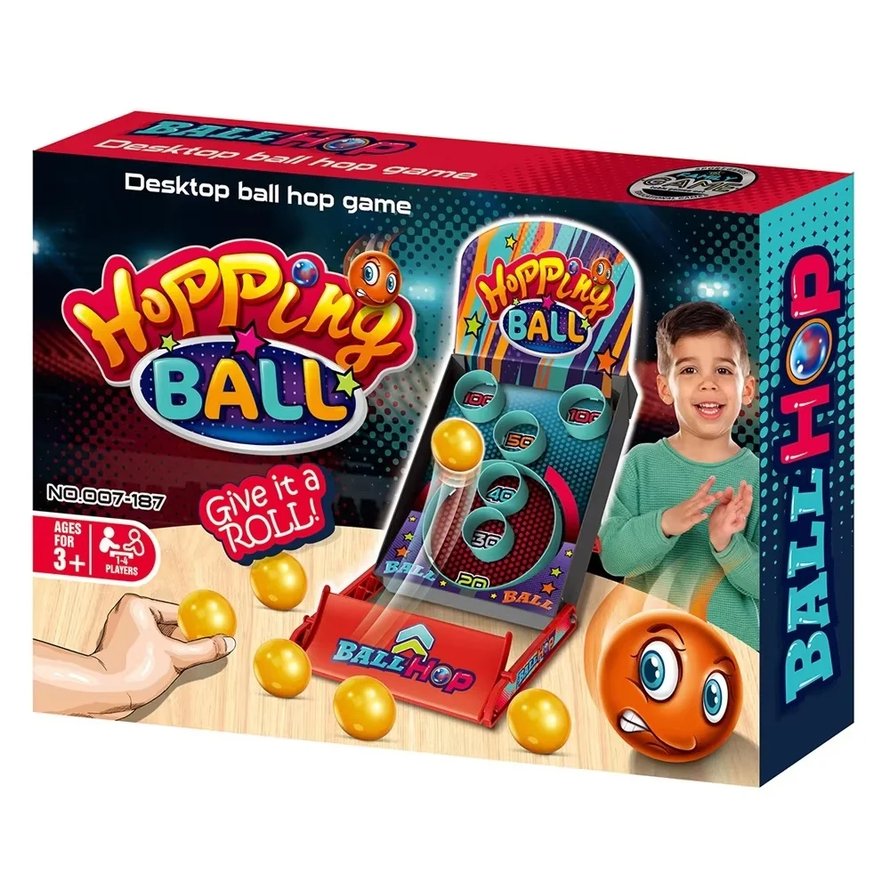 Mini Tabletop Hopping Ball Game Set Family Sport Desktop Basketball Board Toy Sliding Scoring for Kids