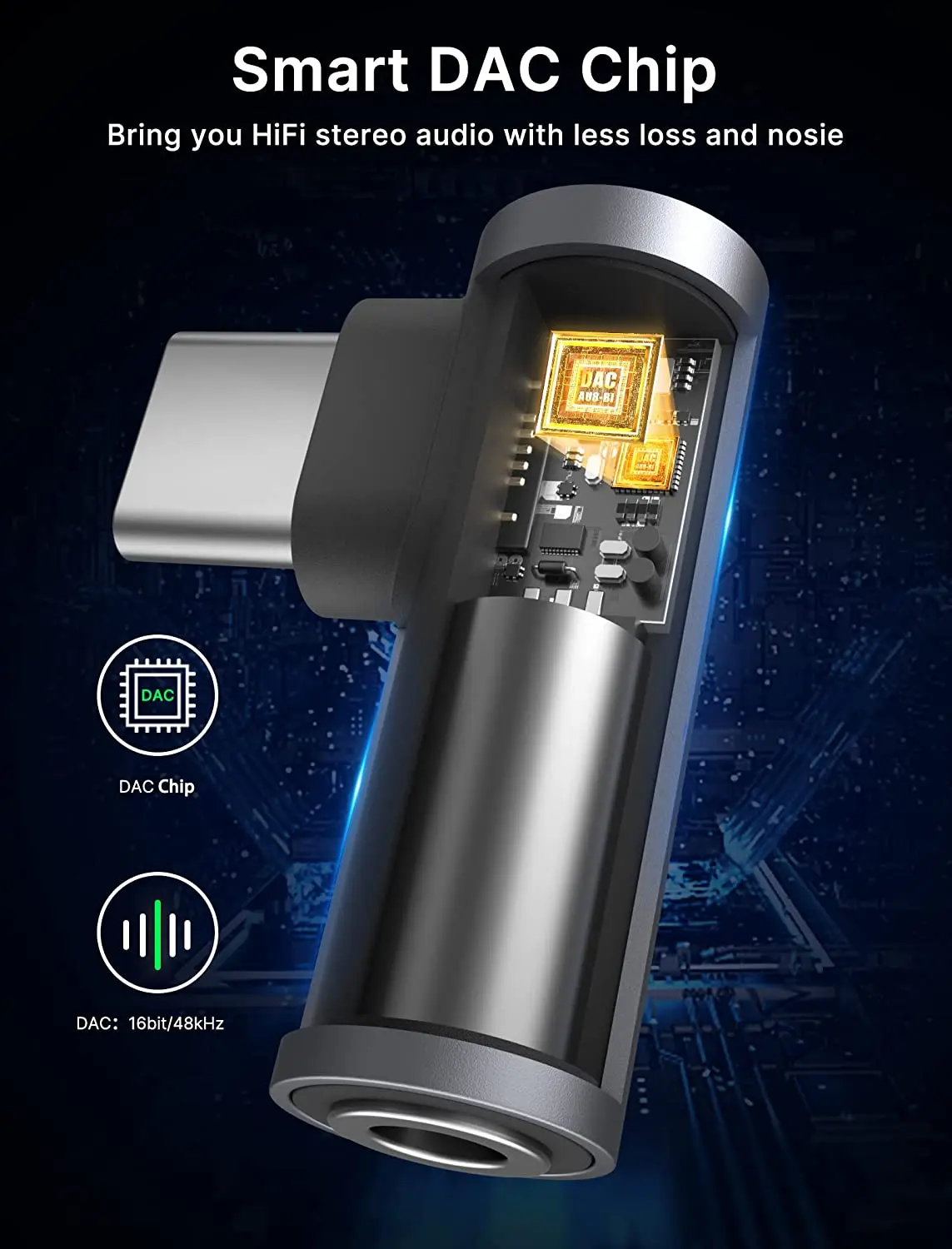 JSAUX USB C to 3.5mm Audio Headphone Adapter Wholesale USB C to Aux Jack Adapter