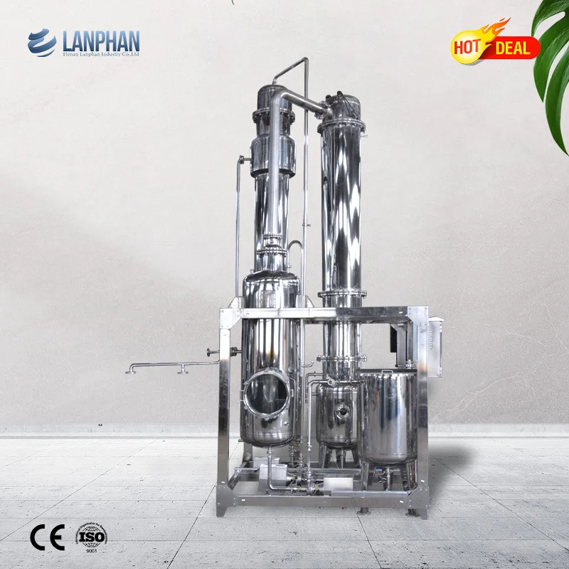 Industrial Vacuum Evaporator For Waste Water Treatment Milk Falling Film Evaporator Triple Effect FFE