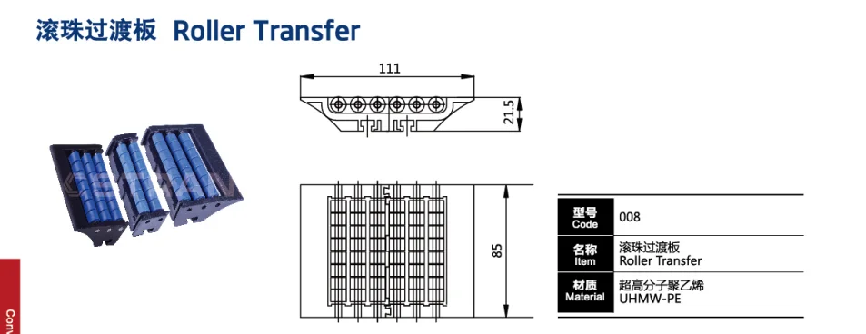 Factory cheap price modular transfer roller bridge high quality Roller Transfer Bridge for Conveyor Chains