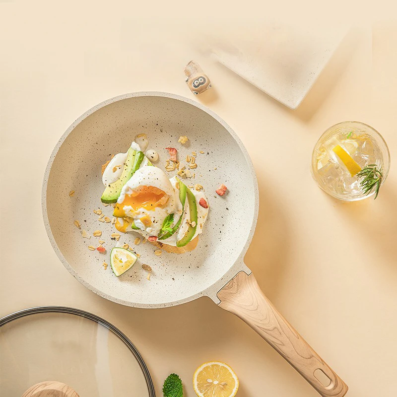 Non-Stick Cookware Set Die-cast Aluminum Frying Pan Soup Pot set Maifan Stone Composite Bottom Cookware for Multiple Stove