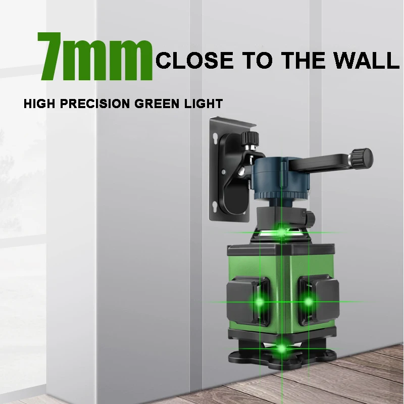 Лидер продаж, электронный автоматический поворотный лазерный уровень на 12/16 линий, лазерный уровень с перекрестными линиями, самонивелирующийся 3D/4D измерительный инструмент на 360 градусов