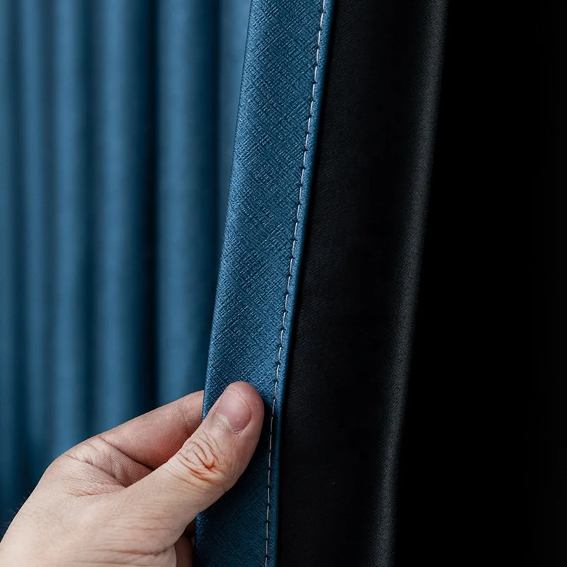 High Quality Classic Curtain Wholesale 100% Polyester 100% Blackout Window Curtains And Drapes Thermal Insulated Bedroom