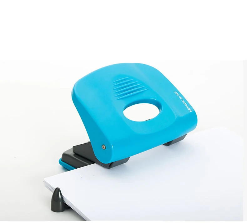 PP303 Large factory direct sales portable office special plastic manual puncher blue two-hole puncher for daily office