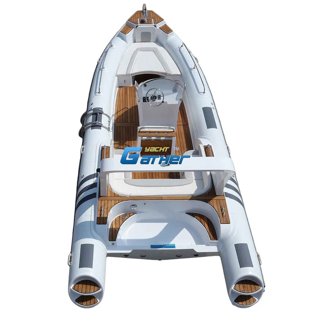 25ft Sport RIB760B Hypalon Orca tube fiberglass Hull Inflatable RIB Boat With Motor