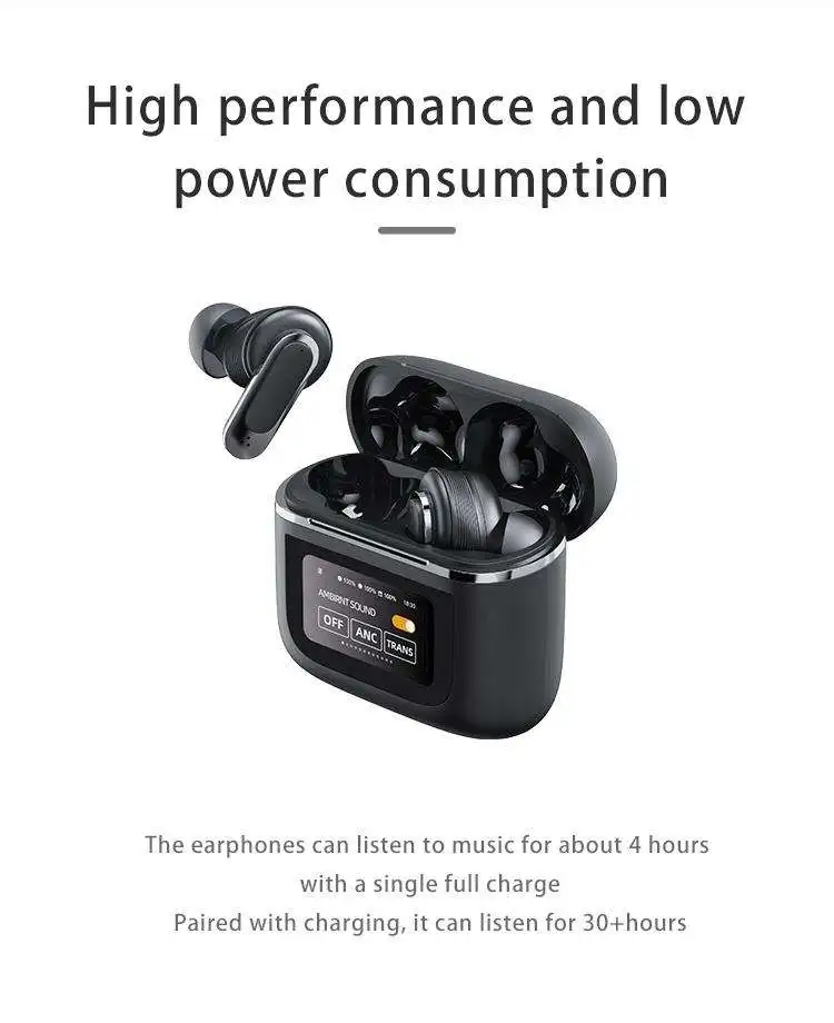 High Quality Wireless Auriculares Inalambricos BT Headphones Earbuds With Touch Screen Noise Cancelling Tws Earphones