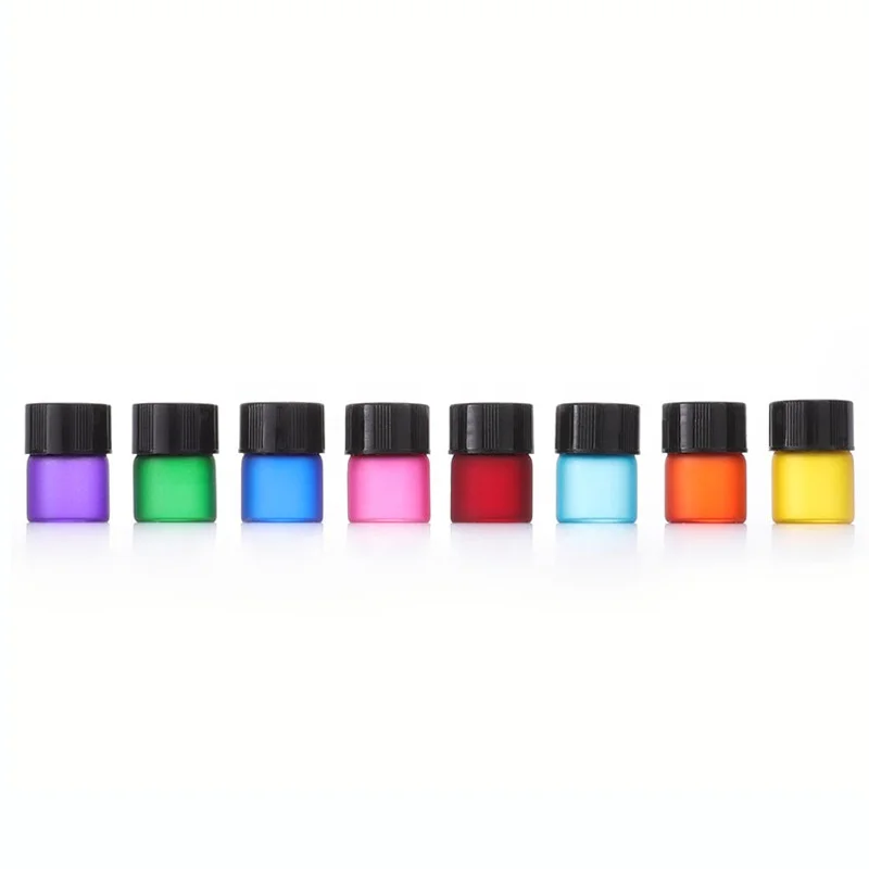 amber green blue pink transparent 1ml 2ml 3ml tester glass bottle sample glass vial mini glass bottles for perfume