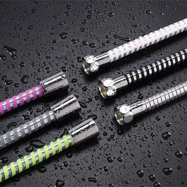 Wholesale Factory Price 1.5M Flexible Shower Head Hose Multi-colors PVC Spiral Toilet Shower Hose