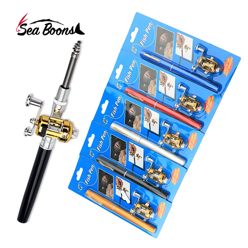 Wholesale Ice Fishing 8IN Fishing Pole Combo Set Carbon Fiber  Telescopic Rod Mini Fishing Rod
