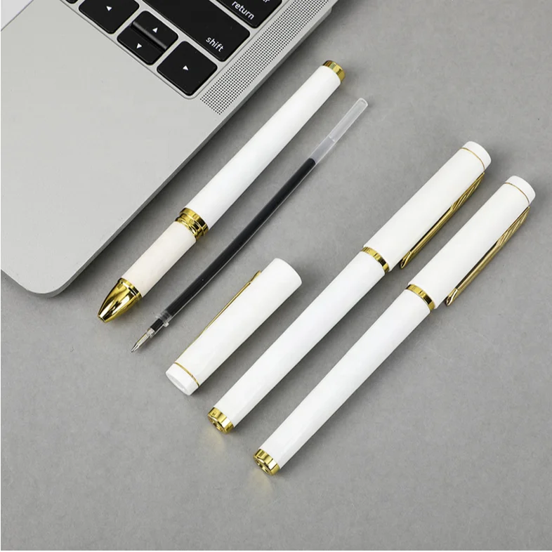 fashion Metal pen high-end business gift metal roller pen custom logo signature gel pen for office
