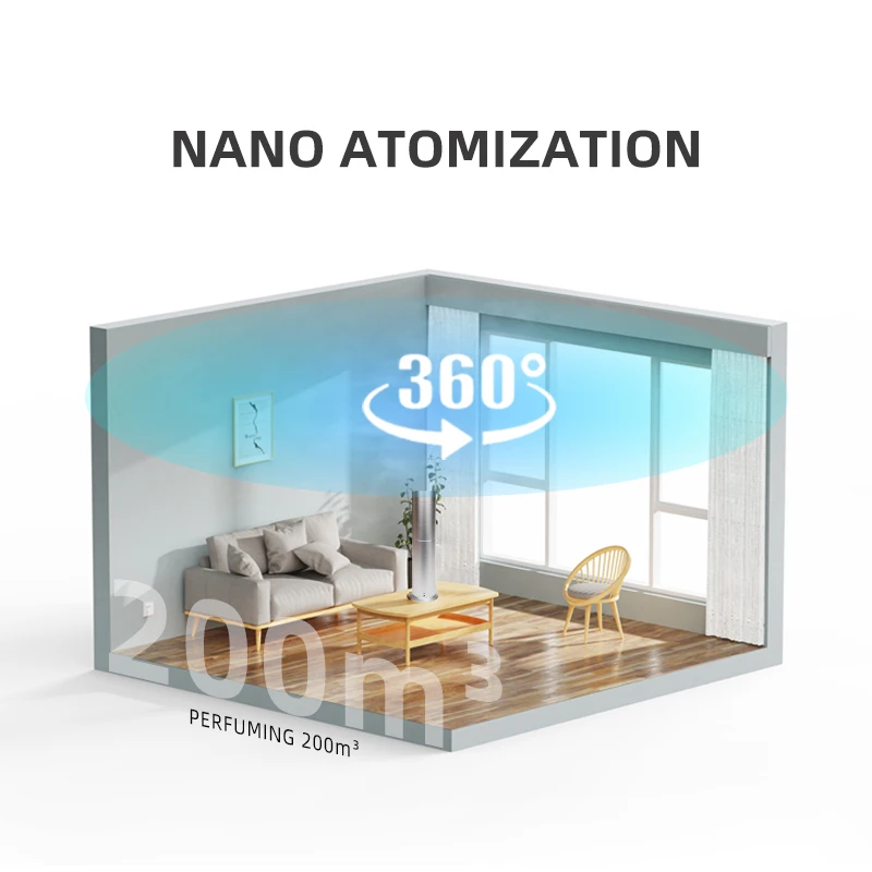 Hot Sale New Design Aroma Diffuser Waterless Aromatherapy Floor Standing 120ml Smart  Electric Aromatizer Diffuser Machine