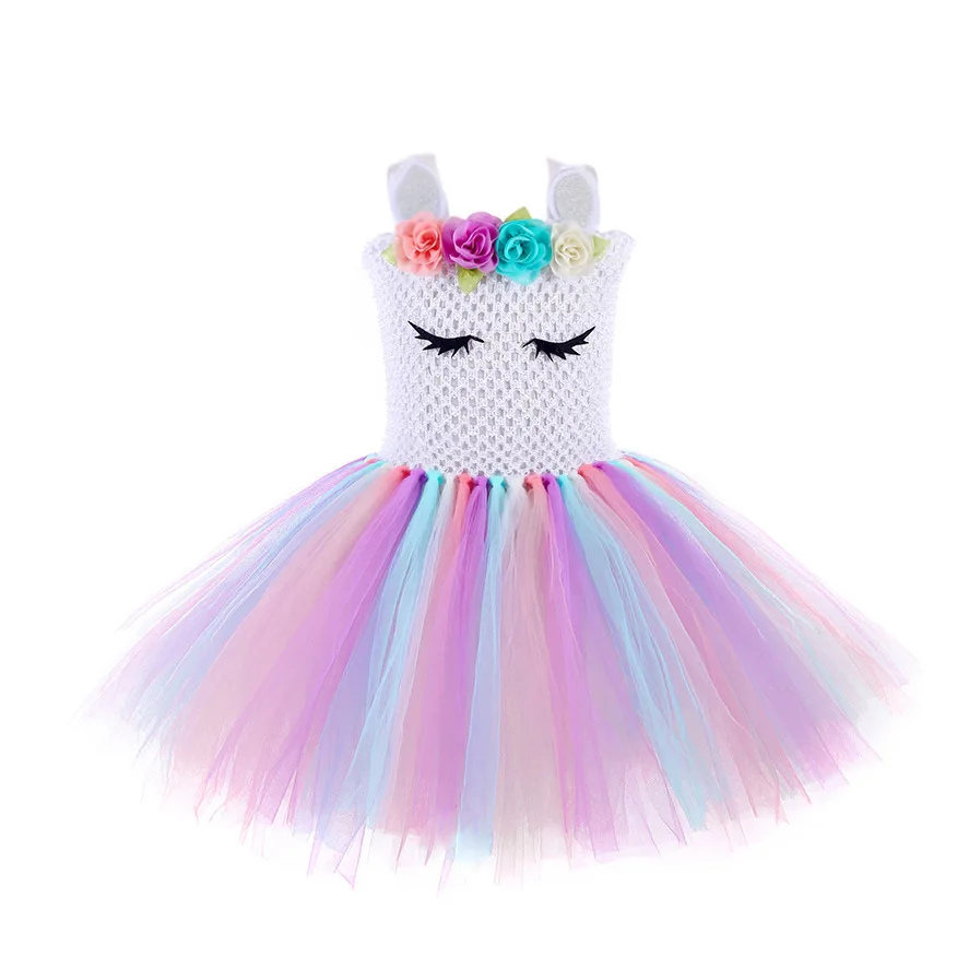 Professional Children Cosplay Costume Clothes Toddler Dress Princess Baby Girls Unicorn Tutu Party Dresses
