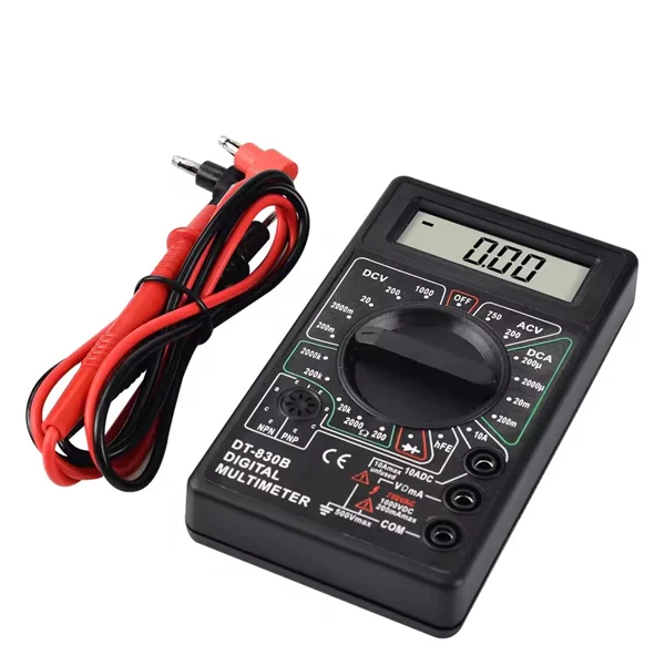 LCD Digital Mini Handheld Multimeter Voltmeter Ammeter AC/DC 750/1000V Ohm Tester Meter Probe
