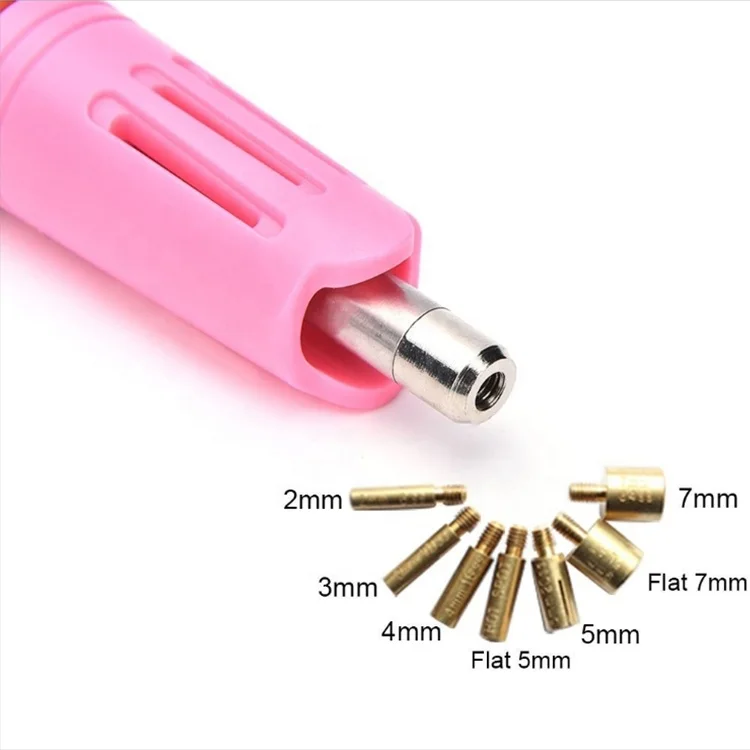 Аппликаторы для горячей фиксации, 7 головок, розовые, фиолетовые, оптом