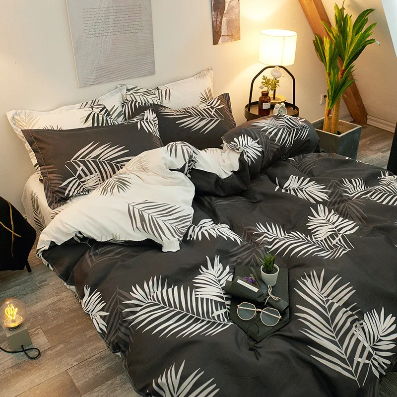 Hot sale home textile cheap price soft comfortable 100% polyester luxury comforter bed sheet bedding set for home hotel