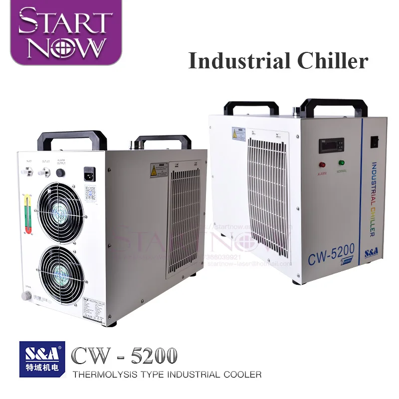 S&A CW5200 Series Industrial Water Chiller CW5200AH CW5202TH 80W 150W CO2 Laser Tube Cooling Device for CNC Spindle Machine
