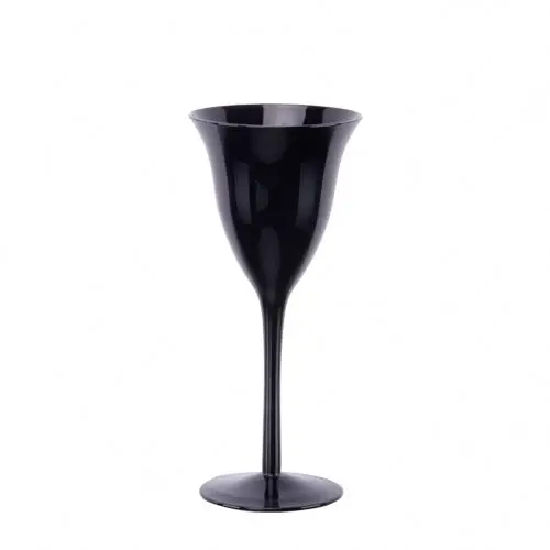 Hot sale classic Black color White Wine glass 210ml