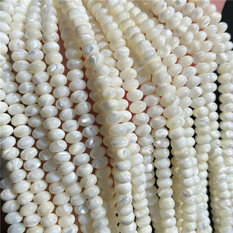 15 inch Natural White Freshwater Shell Beads Mother Pearl Spacer DIY Jewelry Making  Loose Bead Necklace Bracelet Coral Bone