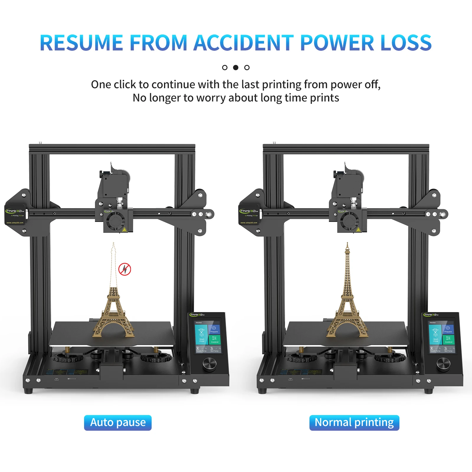 T22 Black Metal Large Size high performance 3d printer widen used Automatic Intelligent 3D printing