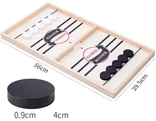 Large Sling Puck Game Foosball Winner Board Game Wooden Hockey Table Game