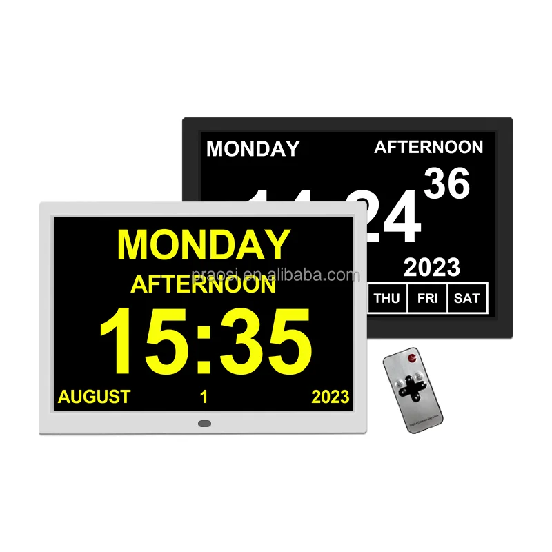 Pros New  Smart 15 Inch Medication Reminder Alarm Memory Loss Alzheimers Dementia People Digital Calendar Day Clock For elderly
