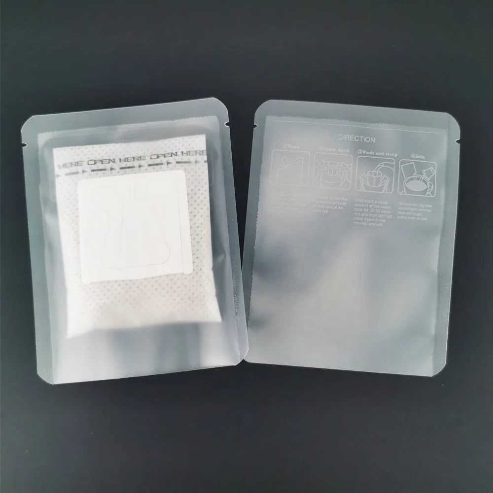 stock portable disposable customized home office beans hanging ear drip printed sachet plastique coffee filter packaging bag