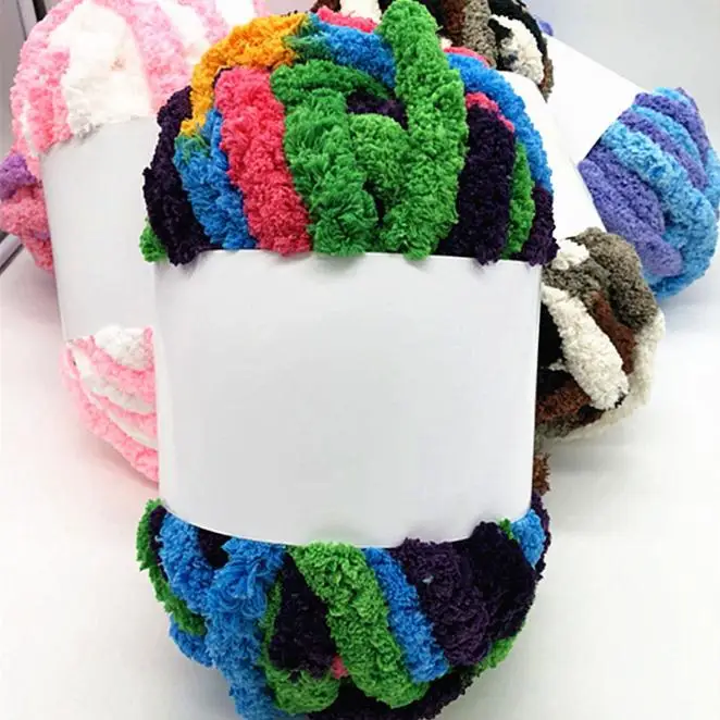 Factory Chenille Yarn Chunky Bulky Thick Crochet Thread Super Soft Velvet Knitting for Dog Blanket Cat Bed Winter Hat Sofa Pad