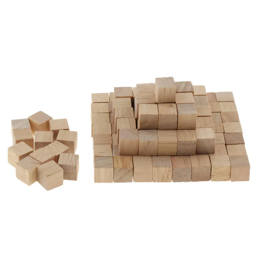 Natural Wooden Building Blocks Toy Cubes Educational Toy Projects