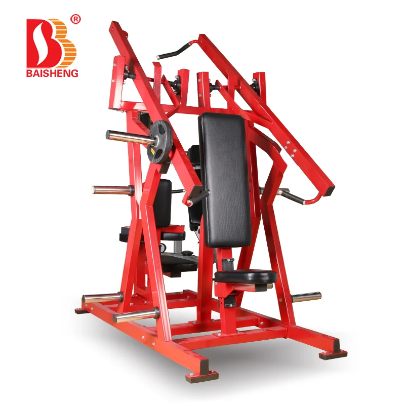 
hammer strength dual function plate loaded incline chest press and pull down machine 