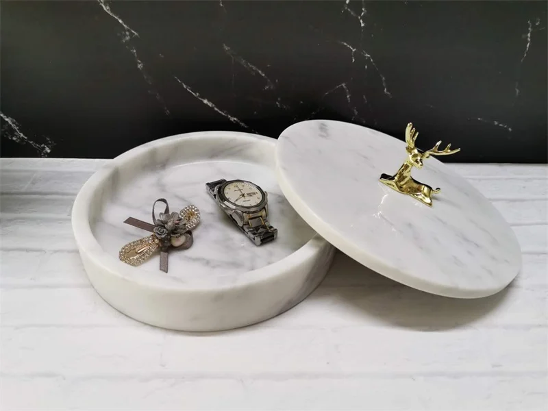 Новое поступление ювелирная коробка из полированного мрамора с крышками ювелирный