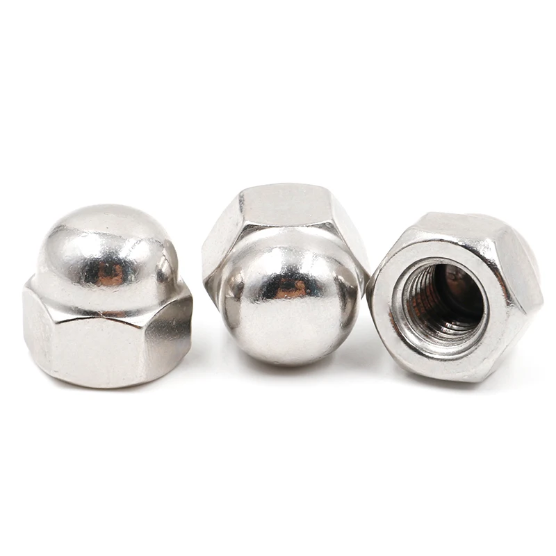 Stainless Steel 304 316 DIN1587 Hexagon Cap Nut Hex Domed Decorative Cap Nut Crown Hex Nut