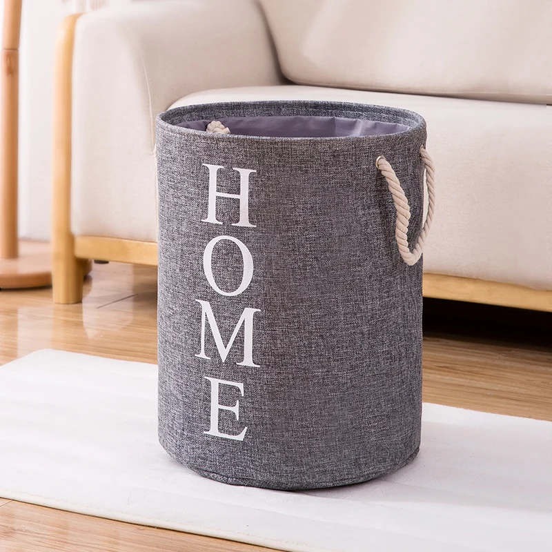 Fashion Style Cotton and Linen Folding Closet Organizer Clothes Luandry Baskets