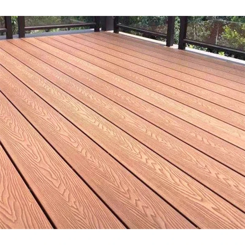 3D embossed woodgrain treated wood laminate wpc luxury decking tiles outdoor wood plastic composite flooring decking board price