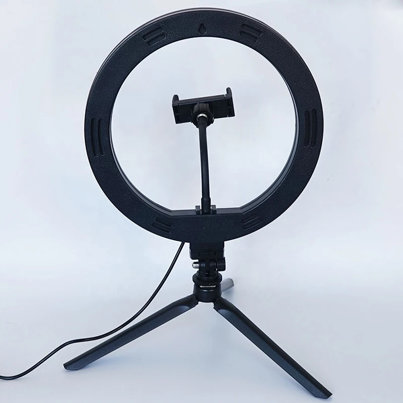 Wholesale 10inch Led RGB Selfie Ring Light With mini tripod Control Video Light desk ring light