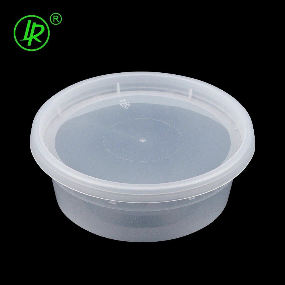 8OZ 240ML Factory Supplies Disposable Plastic Deli Container SOUP Cup With Clear PE Lid
