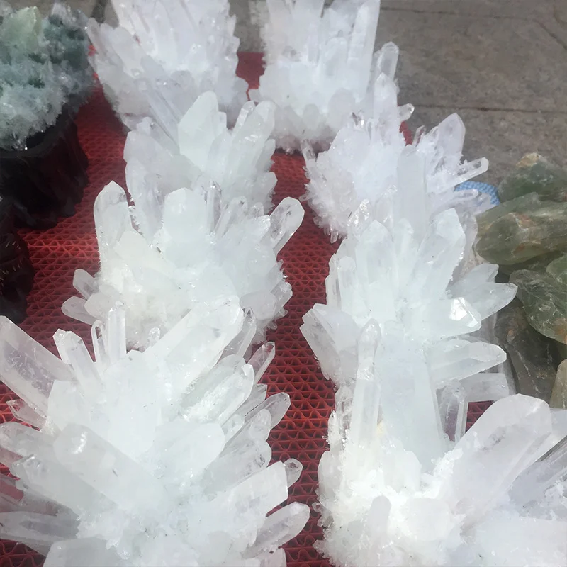 Оптовая продажа, высокое качество, натуральный белый прозрачный камень, кварцевый кристалл, целительные кластеры для украшения