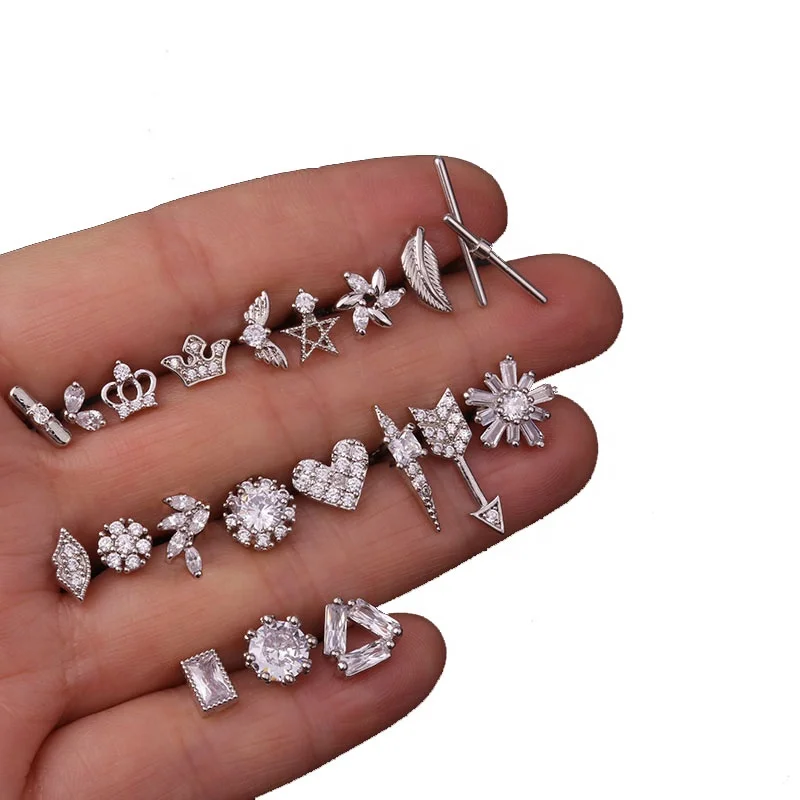 
Stainless Steel Rhinestone Body Piercing Jewelry Women Creative Nose Stud 