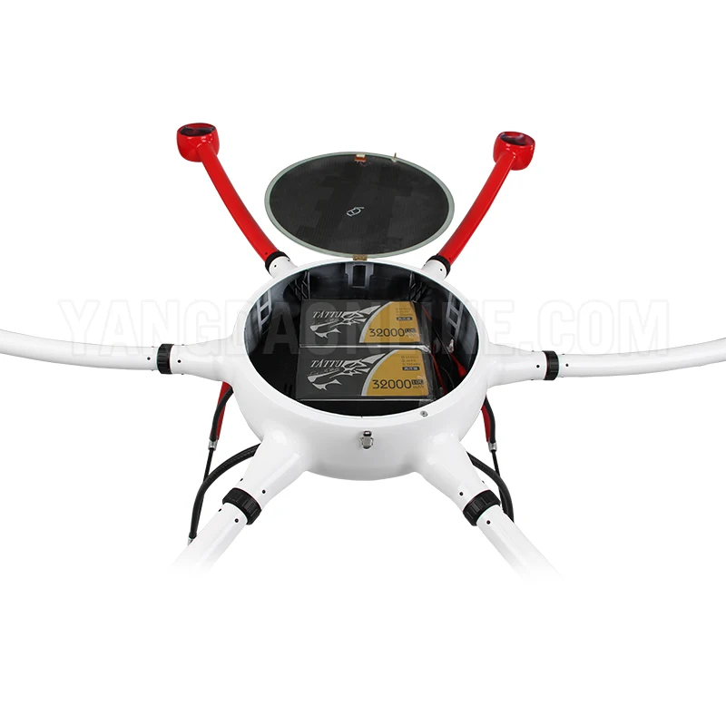 Long Range hexacopter heavy lift drone frame with big fuselage uav for delivery with battery or gas power