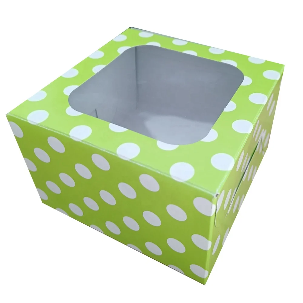 Kraft Cake Boxes with Window Gift Packing Bakery Boxes Dessert Pastry Cupcake Pie Cookies cake packaging box