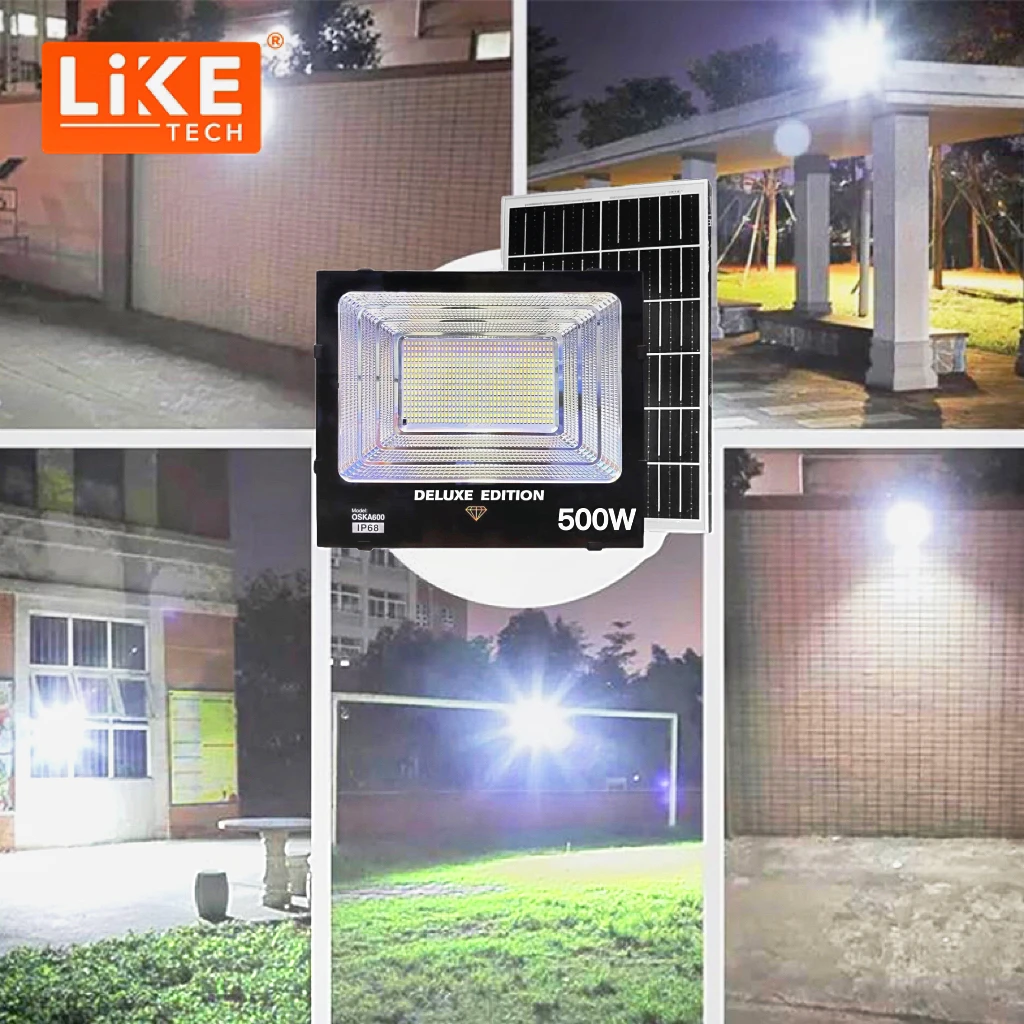 LikeTech 100 Вт 200 300 400 500 садовые настенные Водонепроницаемые светодиодные уличные Солнечные прожекторы 1000
