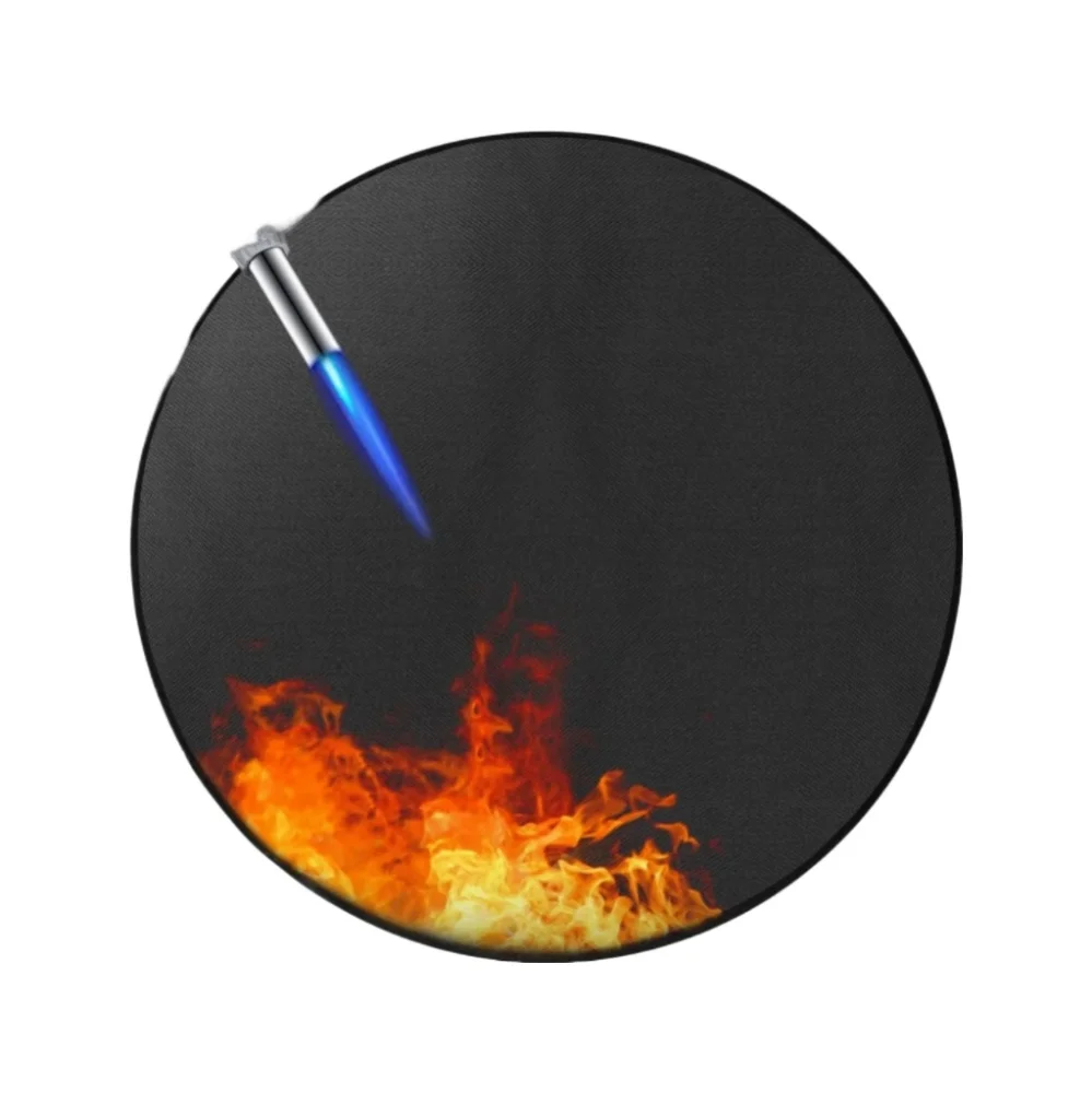 Factory Supply 0.8mm Thickness Single Layer High Quality Hexagon BBQ Under Grill Pit Mat Fire Pit Mat  Silicone Coating