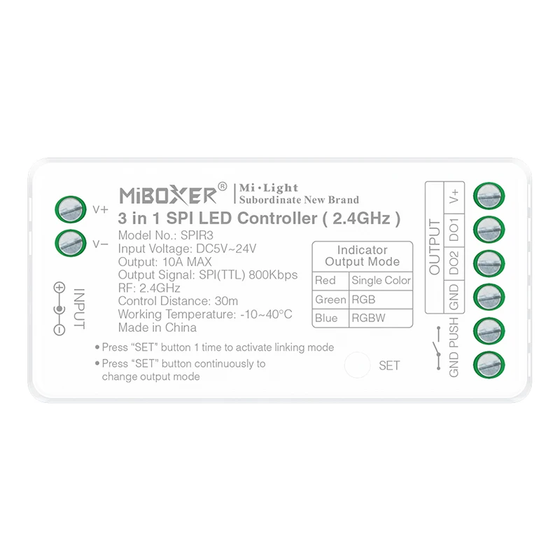 Milight mibser 1804 1812 6813 1903 2903 2811 2812 6812 2 4 ГГц один цвет RGB RGBW SPIR3 3 в 1 SPI светодиодный контроллер
