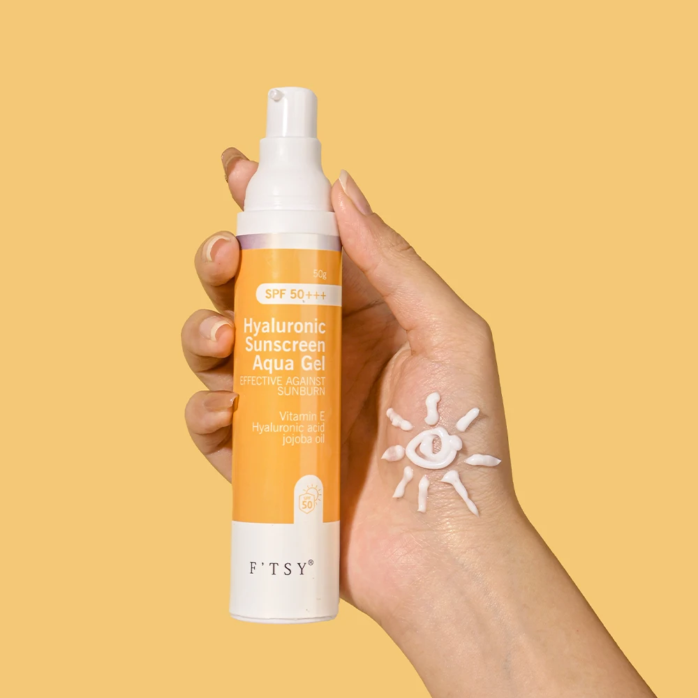 Private Label SPF 50 PA++++ hyaluronic acid watery sun gel sunblock cream custom sunscreen spf 50