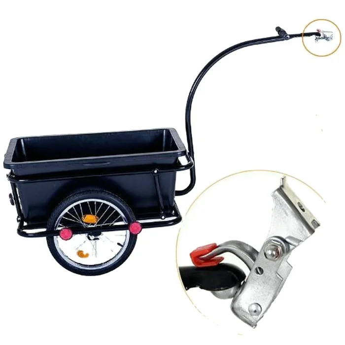 EU hot sale bicycle cargo bike trailer plastic poly bike bicycle motorcycle trailer