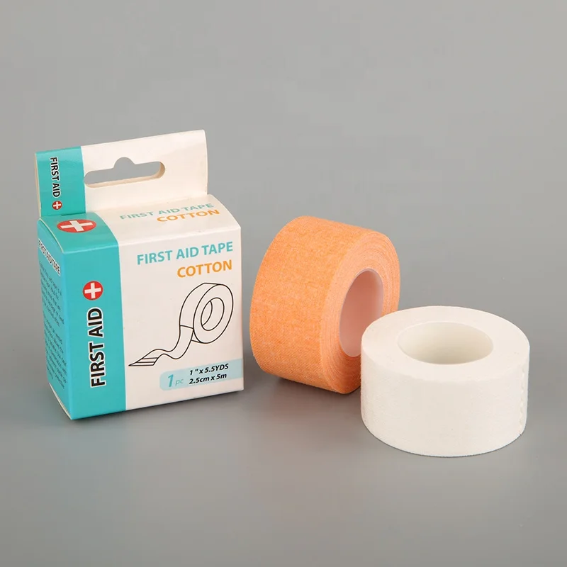 Direct factory Manufacture of skin color zinc oxide adhesive plaster with plastic cover