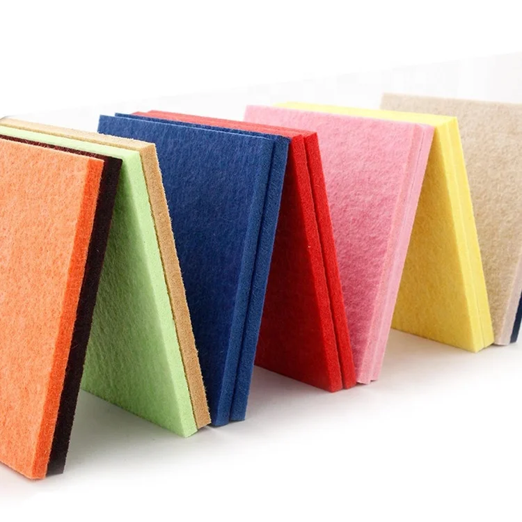 Manufacturers Acoustic Panels Felt Board Sound Fabric Polyester Wall Cladding Covering Soundproofing Fiber Sheet Soundproof