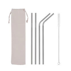 Food Grade Metal 6mm 8mm 12mm Gold Hot Drink Colorful SUS 304 Stainless Steel Straw