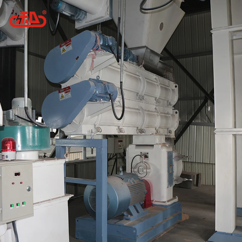 Automatic pellet feed production line 10 ton per hour animal feed plant with silo