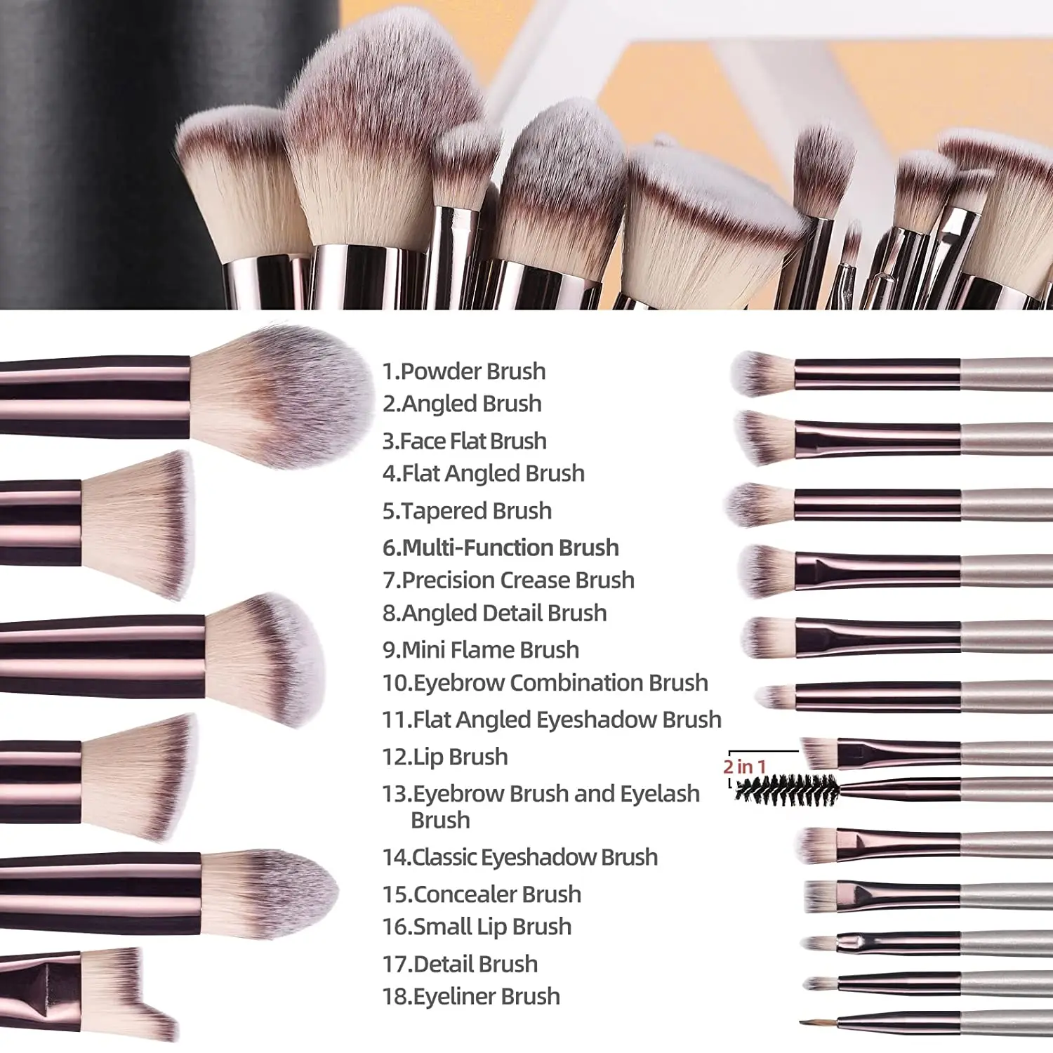 Factory wholesale Professional makeup brush set private label high quality 2024 new makeup brush sets