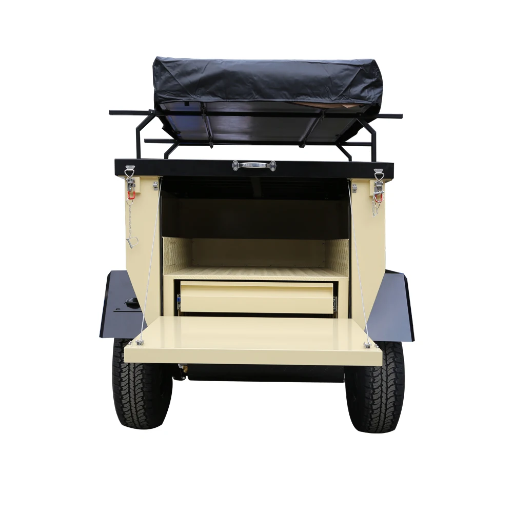 Updated Manley ORV Trailer Tent Trailer with Rooftop Tent (Cross-border)